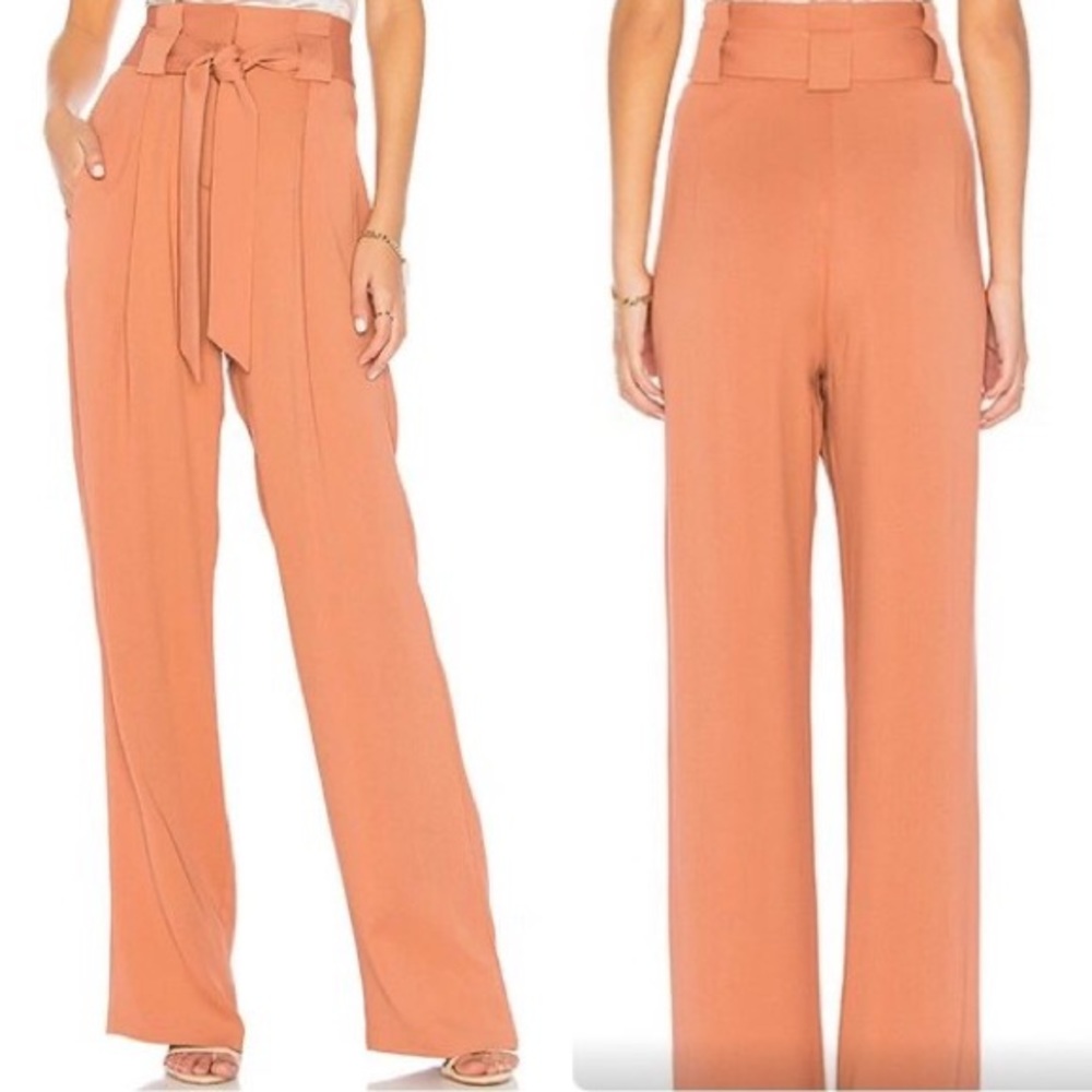 Paper Bag Belted Wide Leg Pants 2